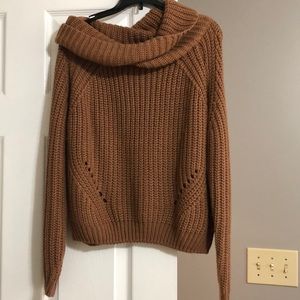 Cropped brown sweater